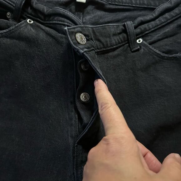 Abercrombie & fitch the dad high rise 32/14r black - Picture 3 of 8